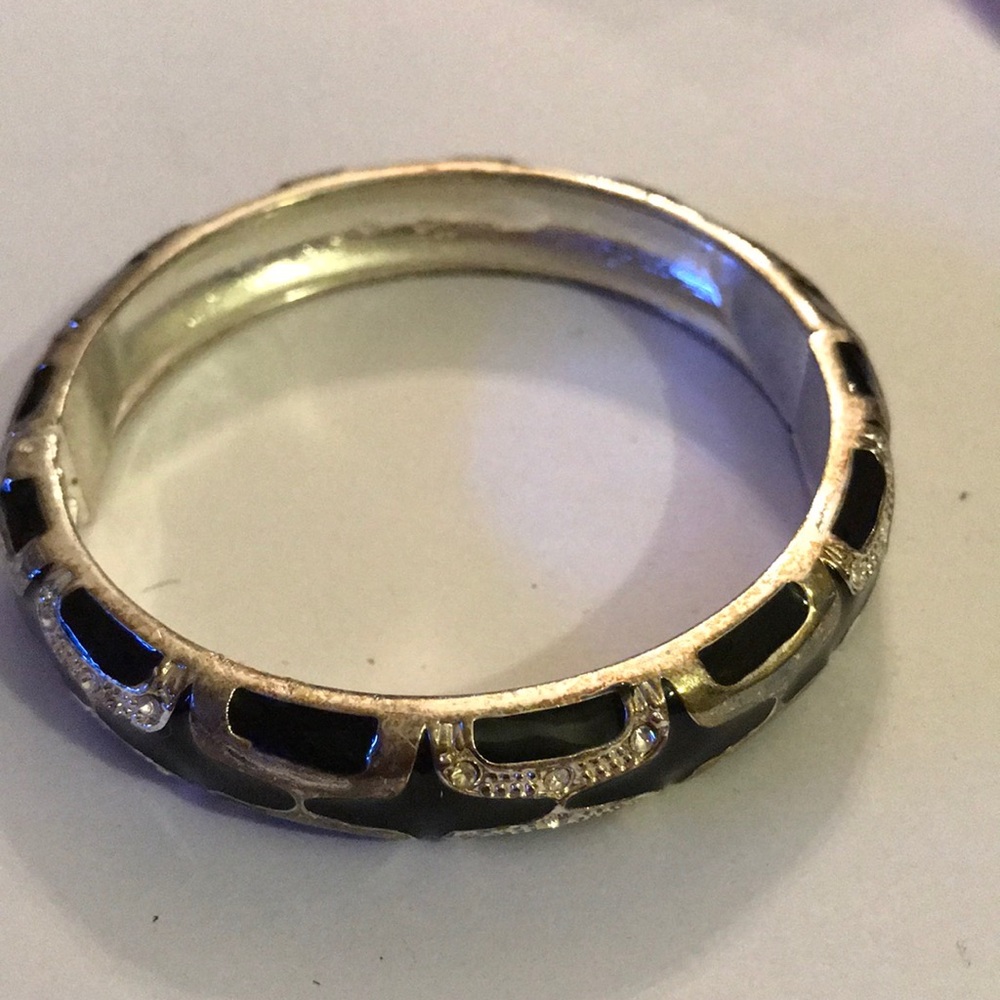 Enamel rhinestone bracelet